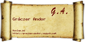 Gráczer Andor névjegykártya